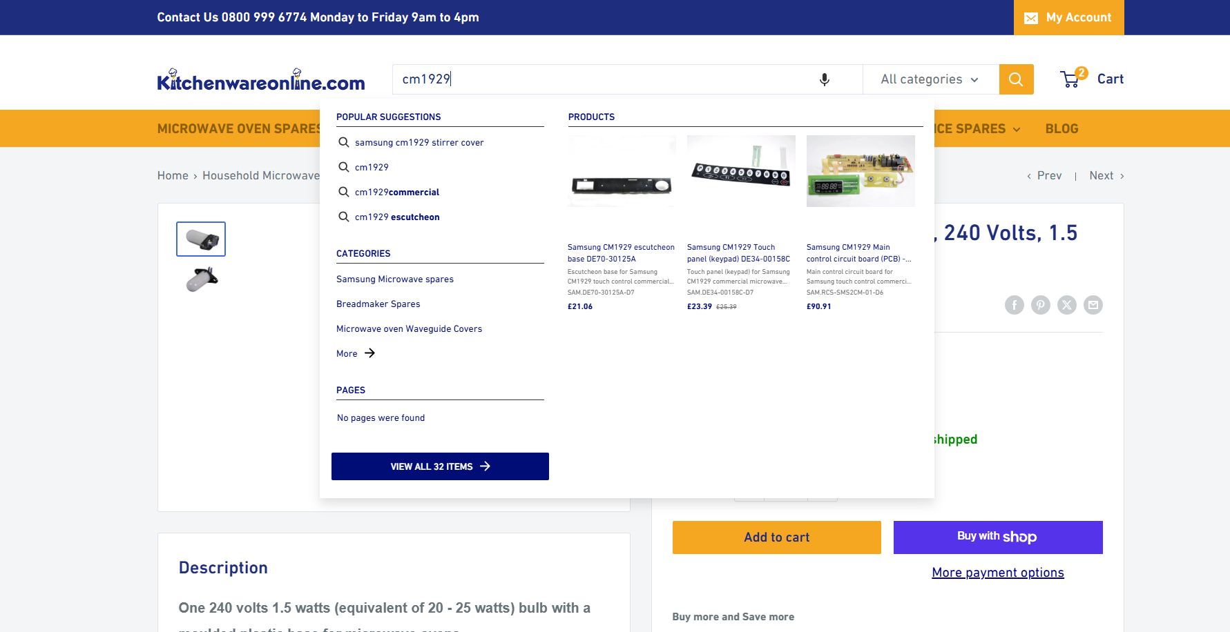 Kitchenwareonline makes it easier to find the spares you need
