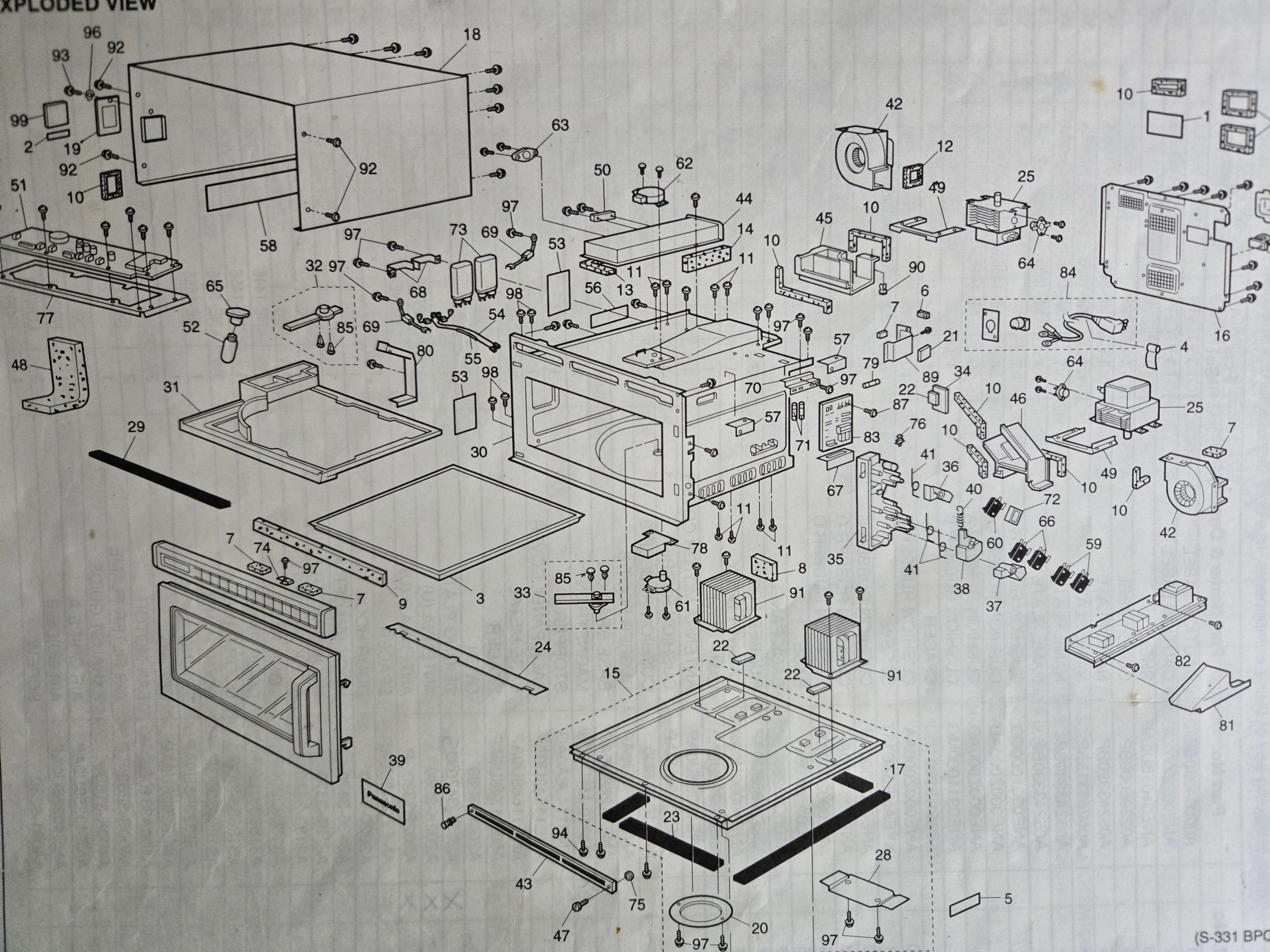 Temperature Sensor for some Panasonic Compact Commercial microwave ovens- A601L5150AP