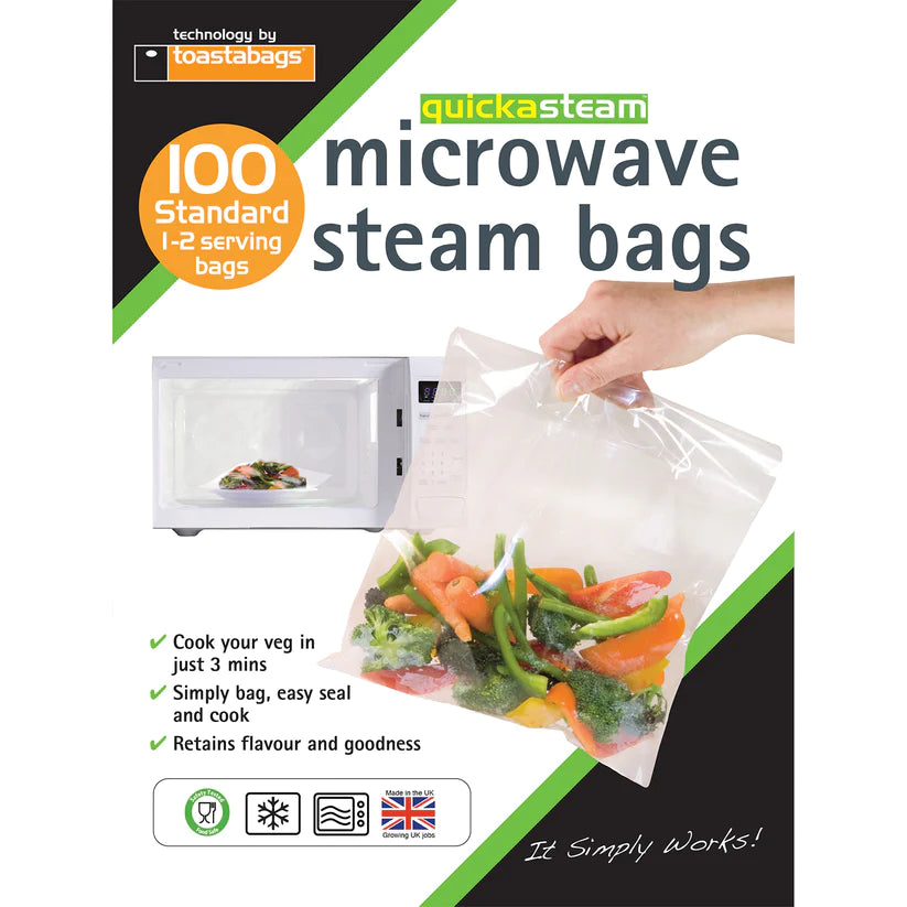 Kitchencraft Microwave Steam Bags - Pack of 30