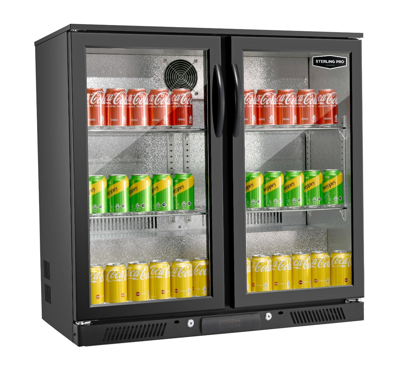Sterling Pro Green SP2HC-BH Hinged Double Door Bottle Cooler, 180 x 330ml Bottles
