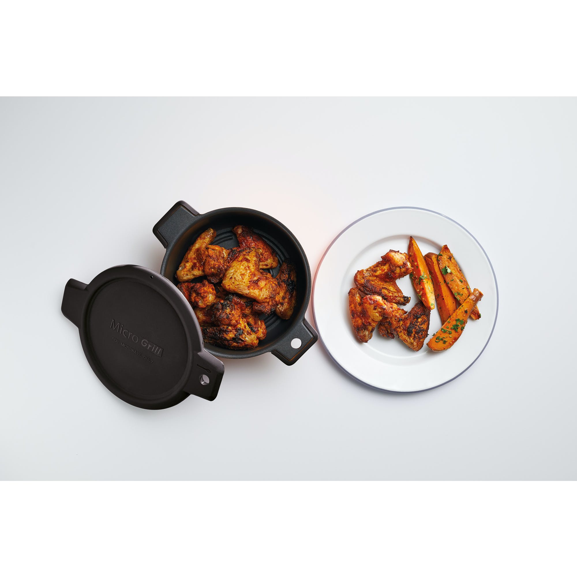 KitchenCraft Aluminium Microwave Browning Dish - KCMGRILL