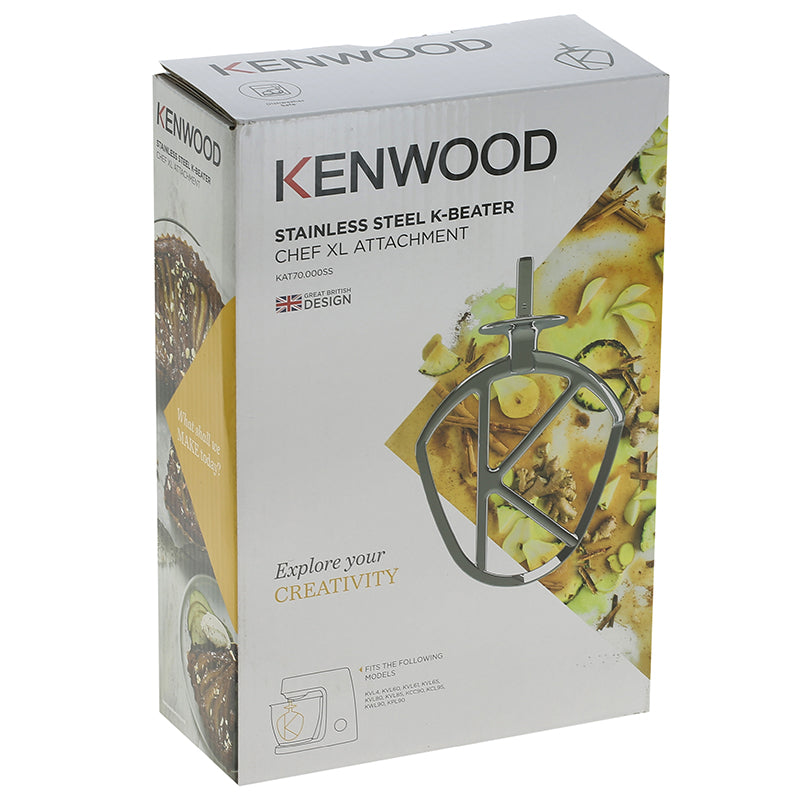 Kenwood Food Processor K Beater - Stainless Steel - Chef KAT70.000SS