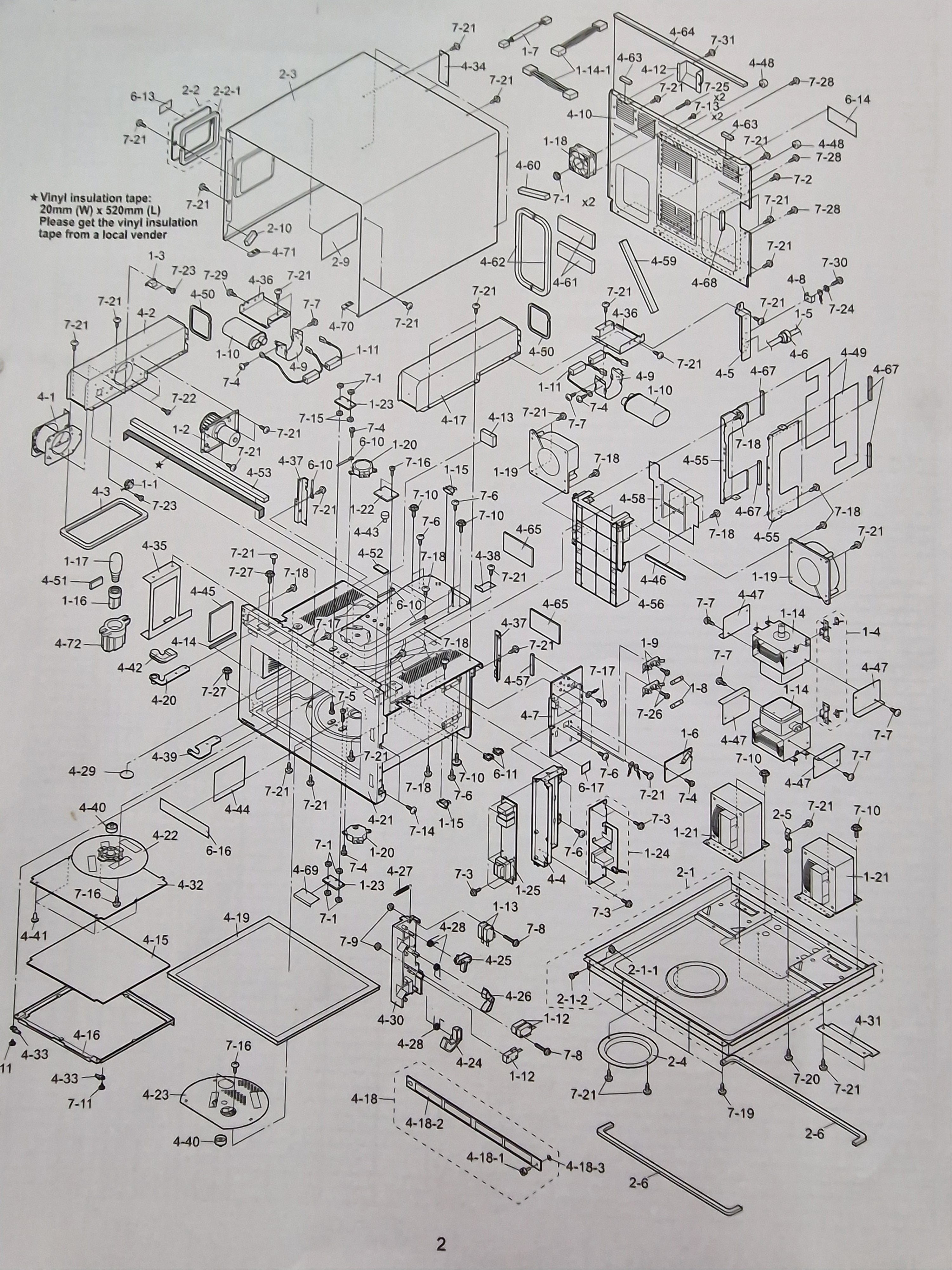 Sharp R1900M microwave oven Cooling fan motor - RMOT-A026WRZZ