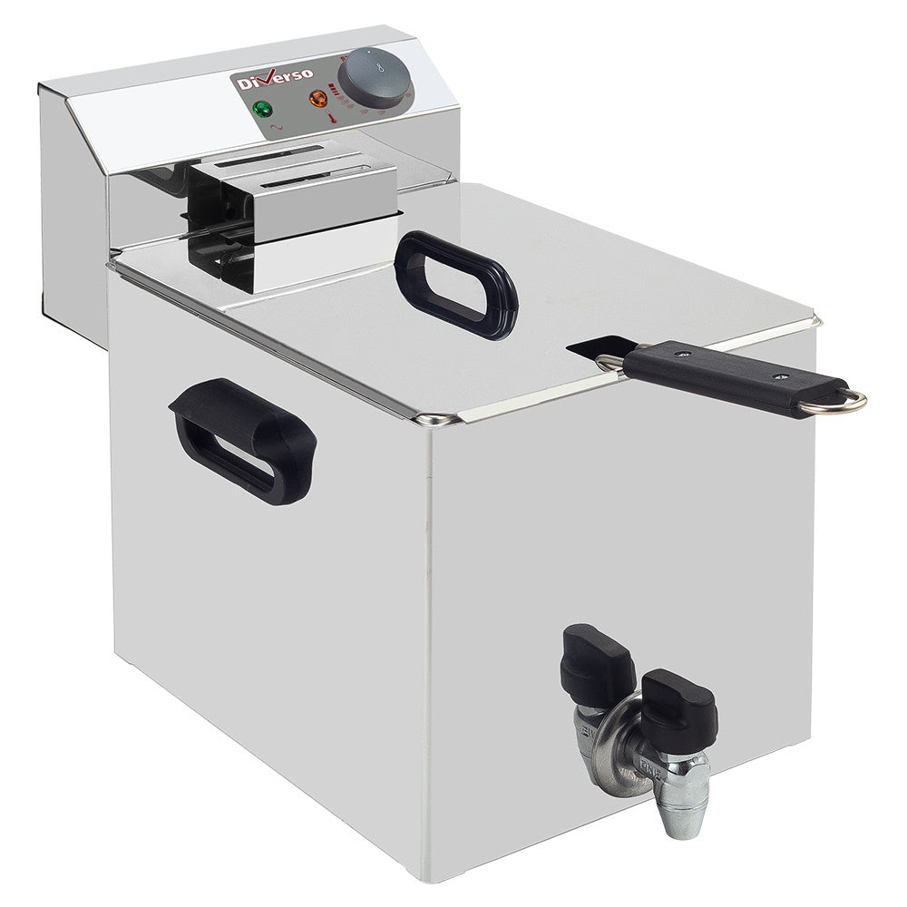 Diverso WR-EF08-S8 Electric table top fryer 8 liters + tap