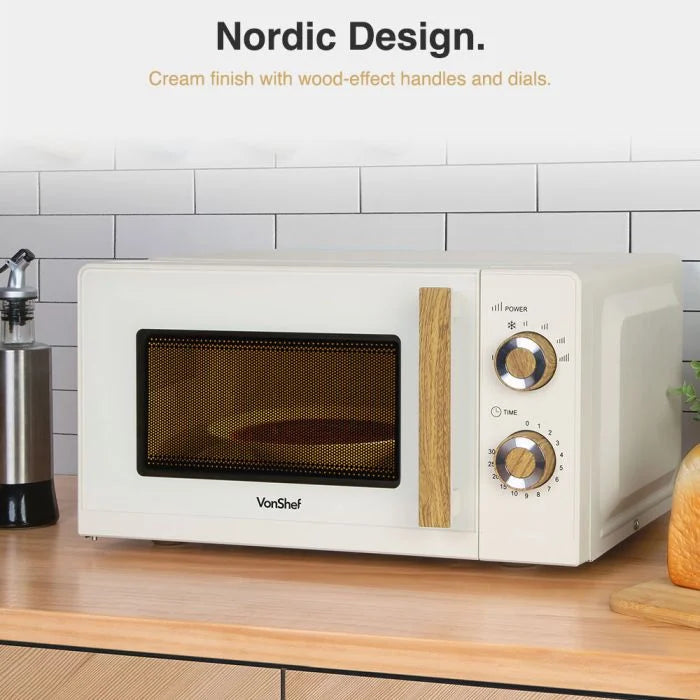 Fika Cream Microwave, Kettle & 2 Slice Toaster Set