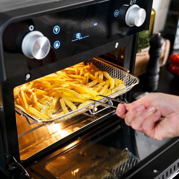 Gastroback Design Oven Air Fry & Pizza 62815 5 in 1: Pizza oven, Hot air fryer, mini oven, rotating grill spit and dehydrator