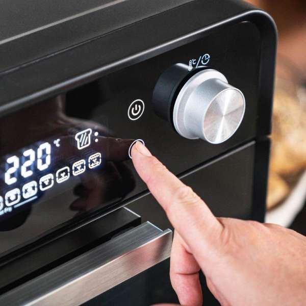 Gastroback Design Oven Air Fry & Pizza 62815 5 in 1: Pizza oven, Hot air fryer, mini oven, rotating grill spit and dehydrator