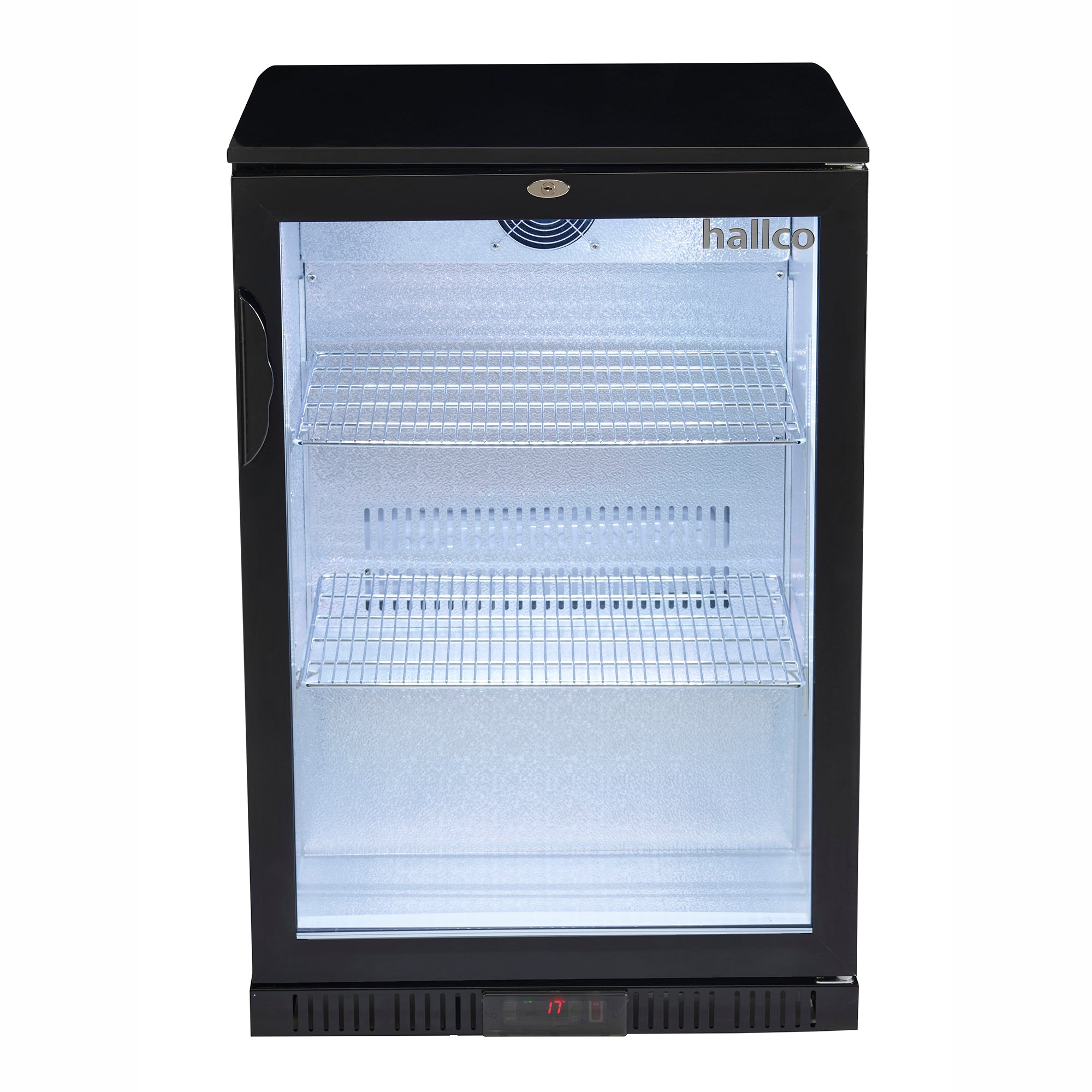 Hallco Single Door Black Undercounter Bottle Cooler - HC1BK