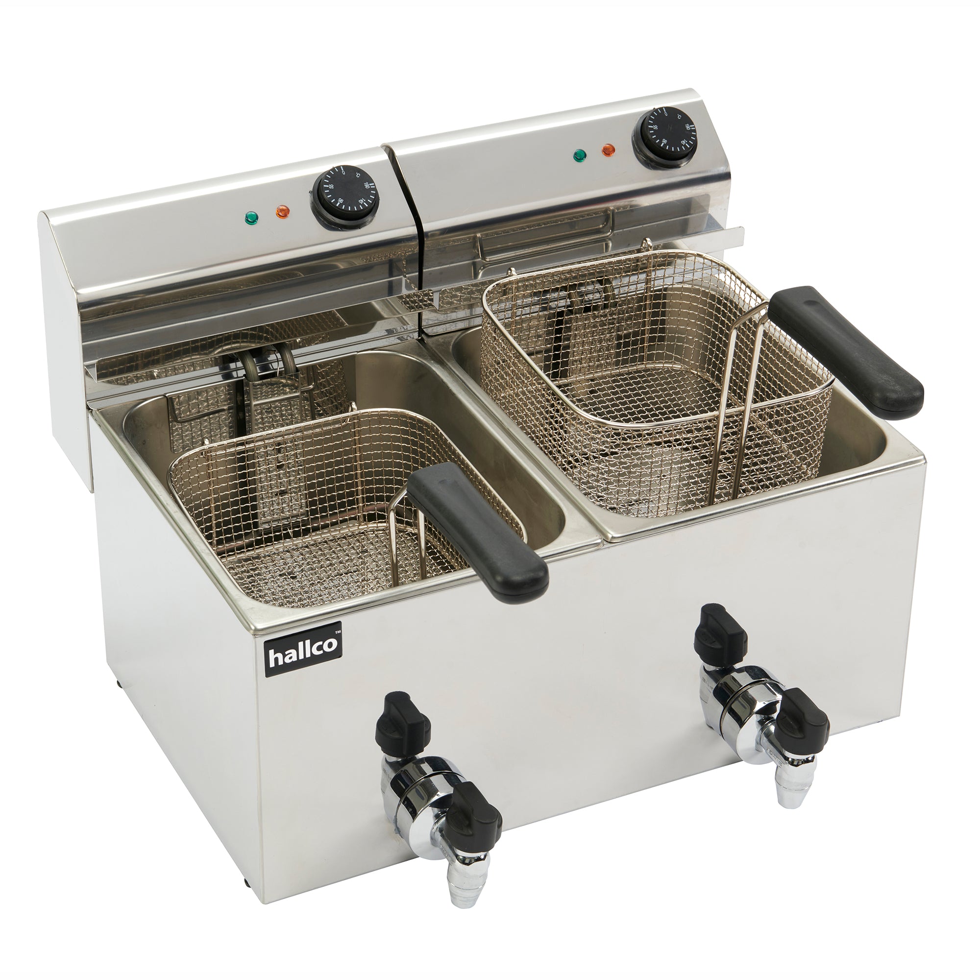 Hallco Counter top plug in (2 x 6 Litre) Fryer with taps MDF88T