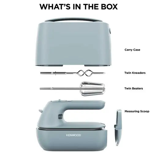 Kenwood 350W QuickMix Go Hand Mixer Storm Blue KW0004