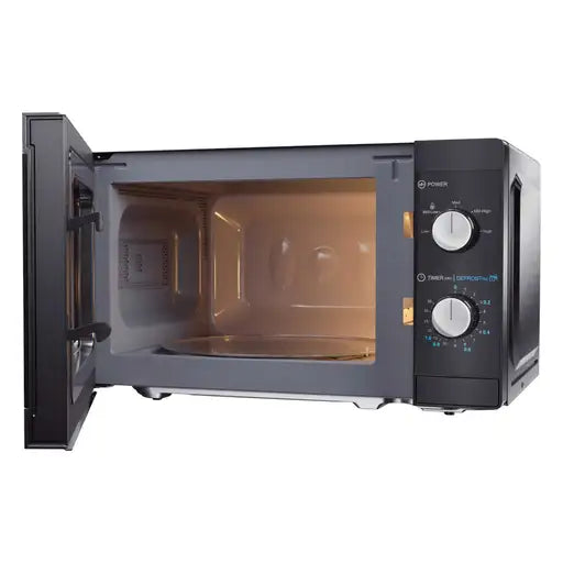 Sharp YC-MS01U-B Compact 20 Litre 800W Manual control Microwave, 5 power levels, defrost function, LED cavity light - Black
