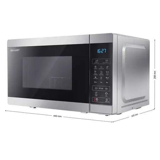 Sharp YC-MG02U-S 20L 800w Digital Microwave With Grill Silver