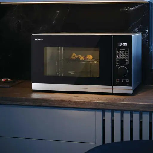 Sharp 25L 900w Grill Microwave Silver YC-PG254AU-S