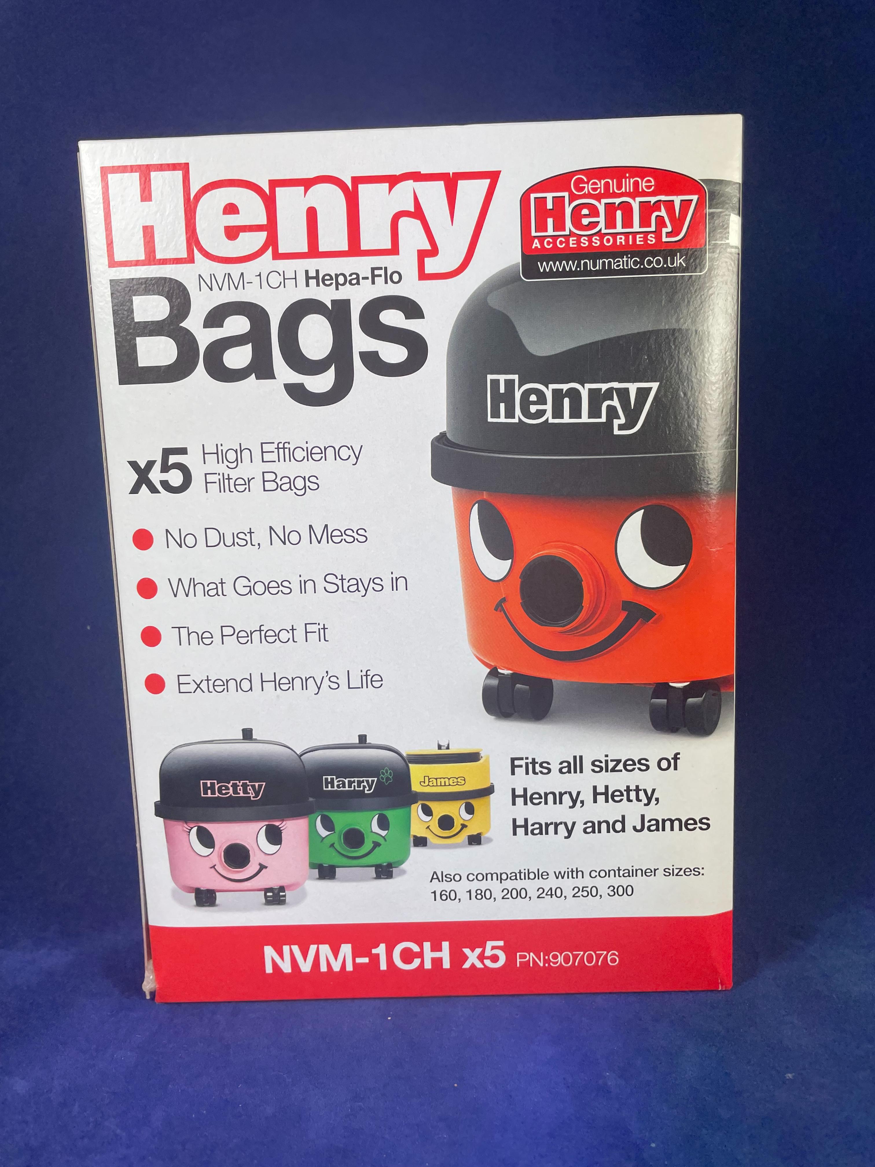 Henry (Numatic) NVM-1CH Dust Bag (Pack Of 5) - Pattern Part