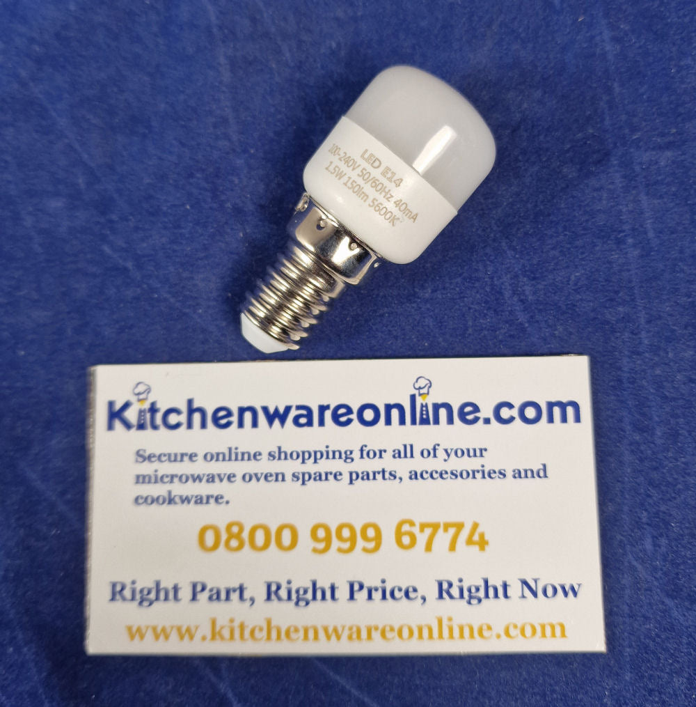 Oven bulb, screw in E14, 240 Volts, 25 Watts equivalent, LED