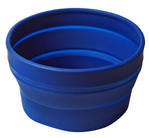 Collapsible silicone pet food bowl, PET-BOWL-BLUE