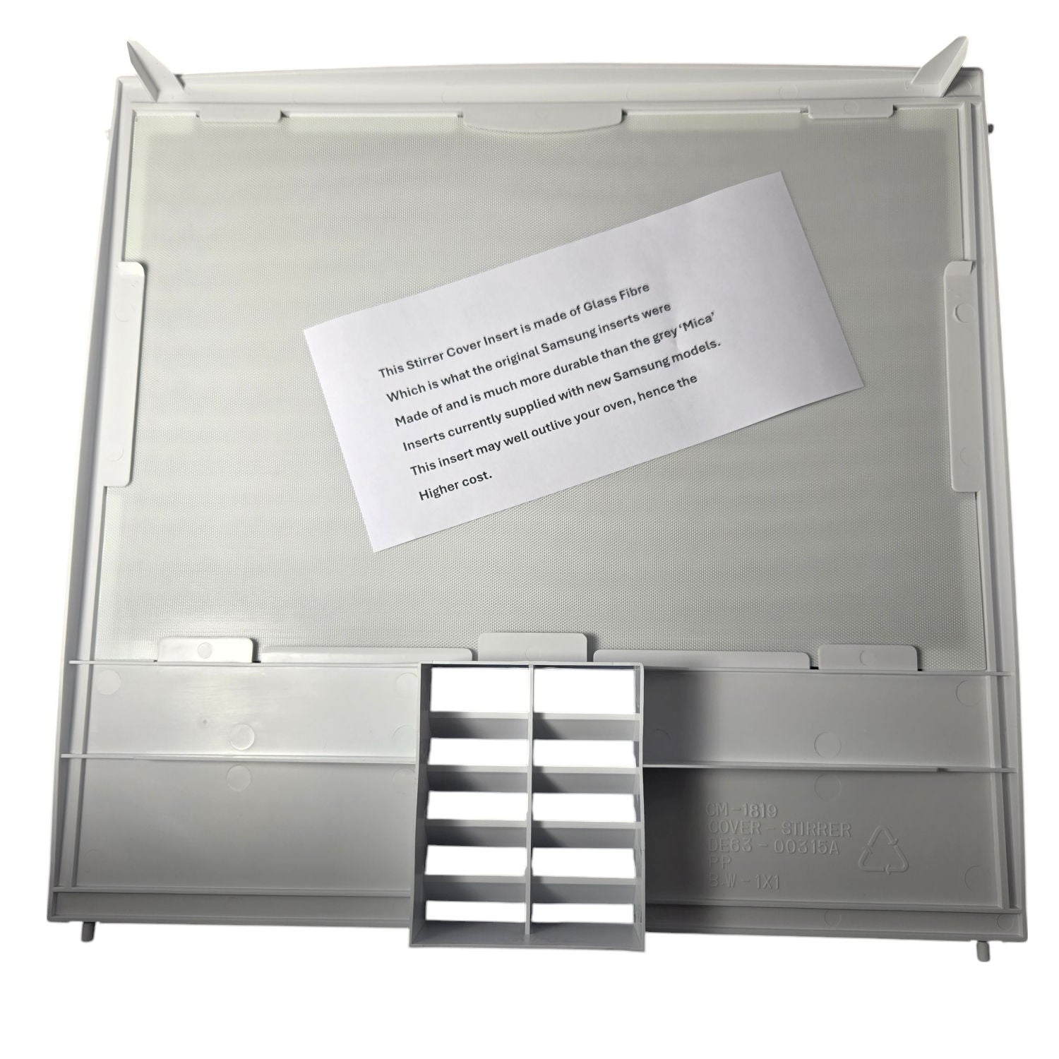 Samsung commercial microwave Stirrer cover inserts