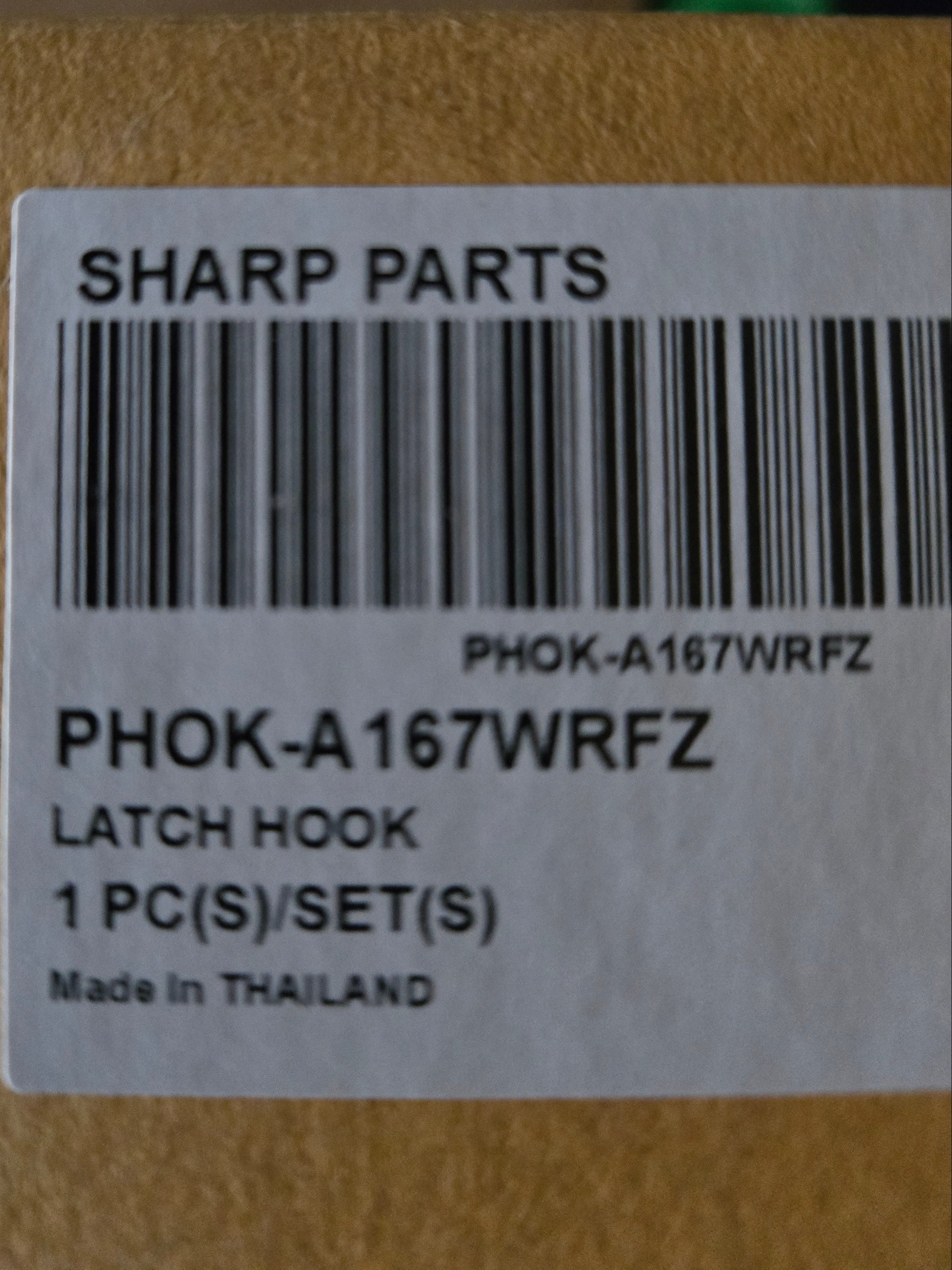 Sharp R-25AT, Sharp R-25AM Door latch-hook PHOK-A167WRFZ.