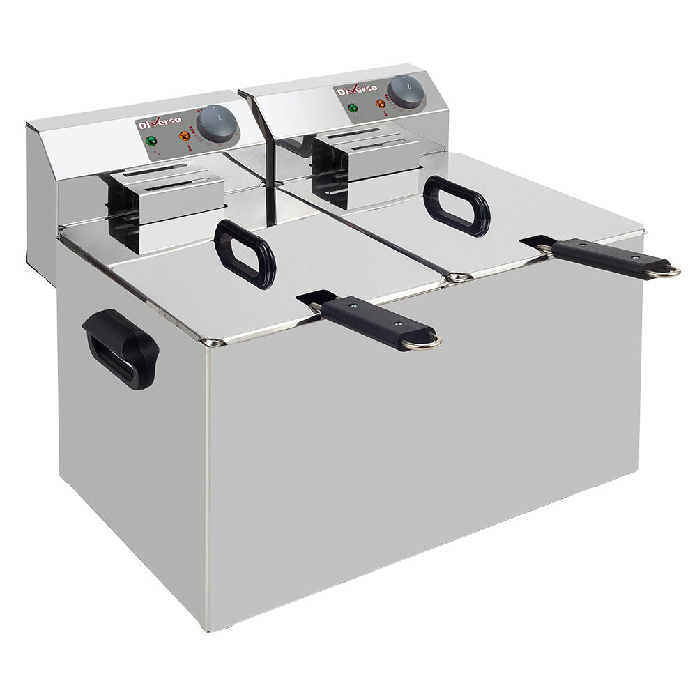 Diverso WR-EF14-D7 Electric table top fryer 2x 7 liters
