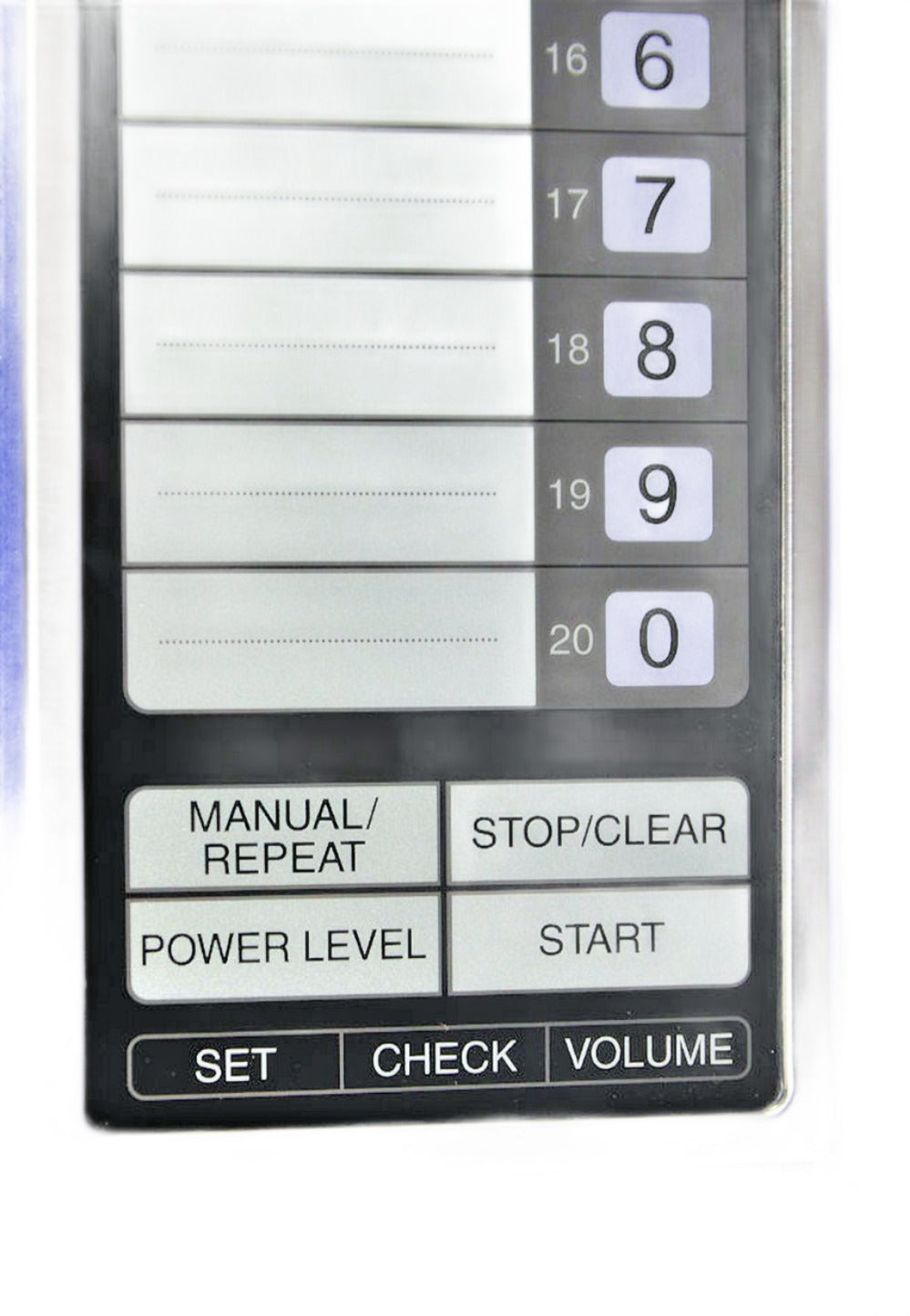 Sharp R-22AT, Sharp R-24AT Touchpanel (keypad) and control panel