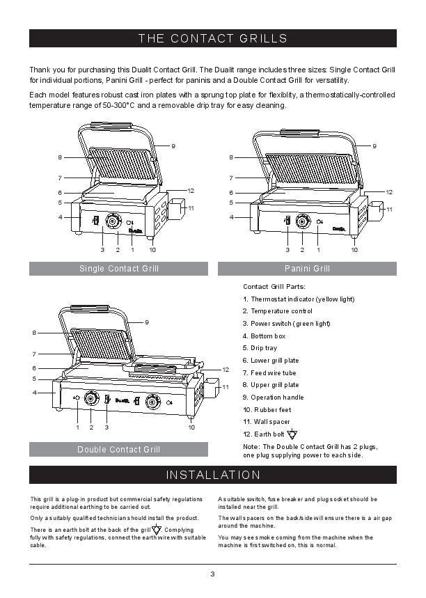 Dualit 96001 Panini/Contact Grill