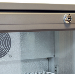Belmont Silver Hinged Single Door Bottle Cooler - BC6007G
