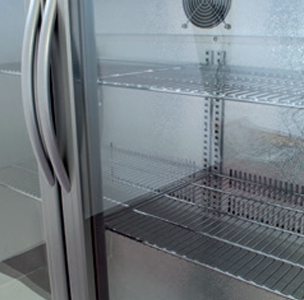 Belmont Silver Hinged Double Door Bottle Cooler - BC9007G