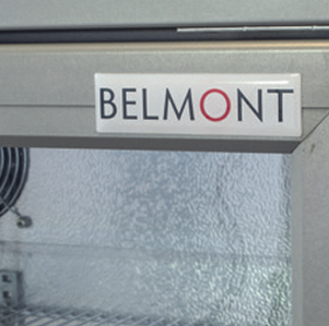 Belmont Silver Hinged Double Door Bottle Cooler - BC9007G