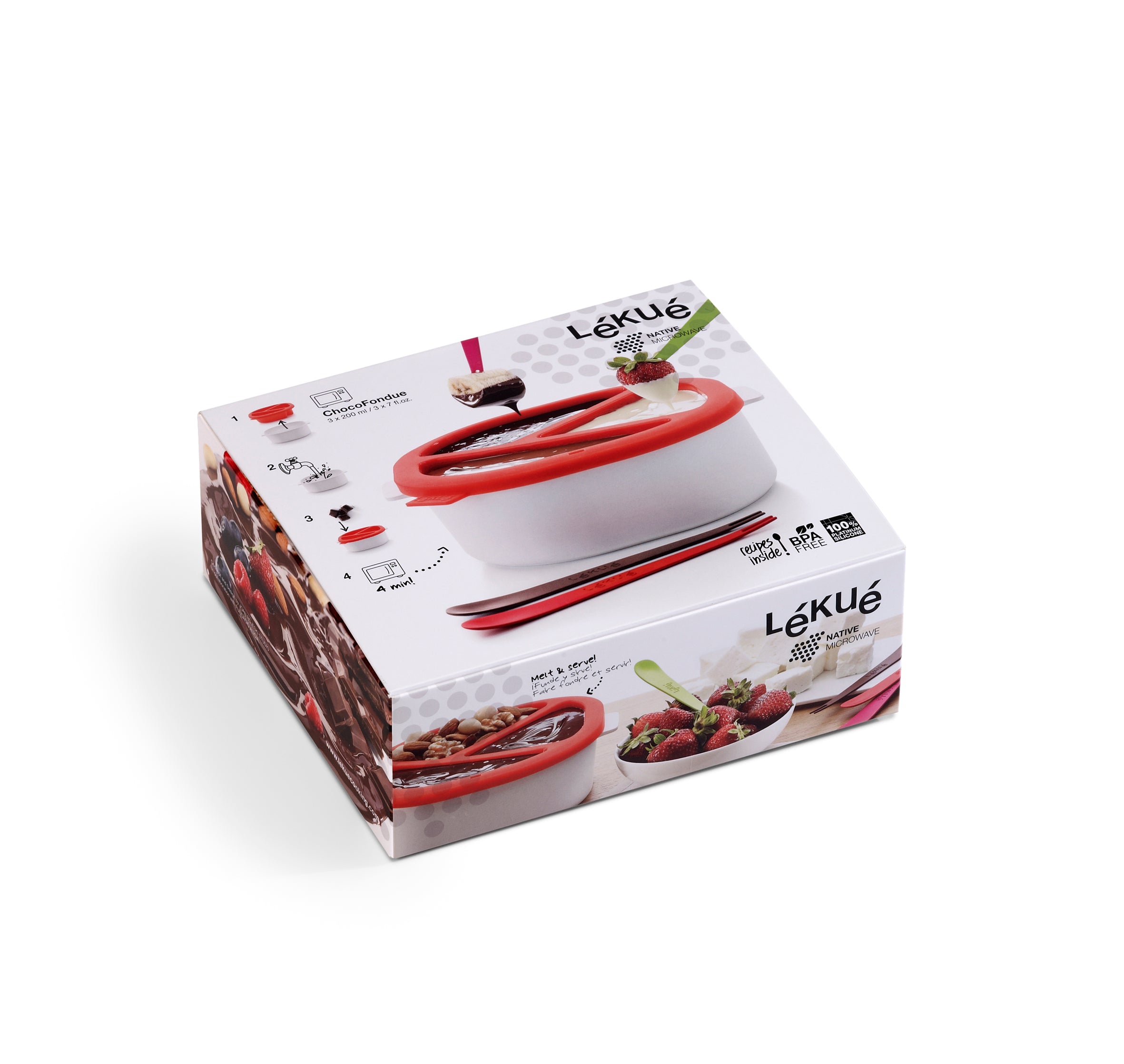 Lekue microwave chocolate fondue set