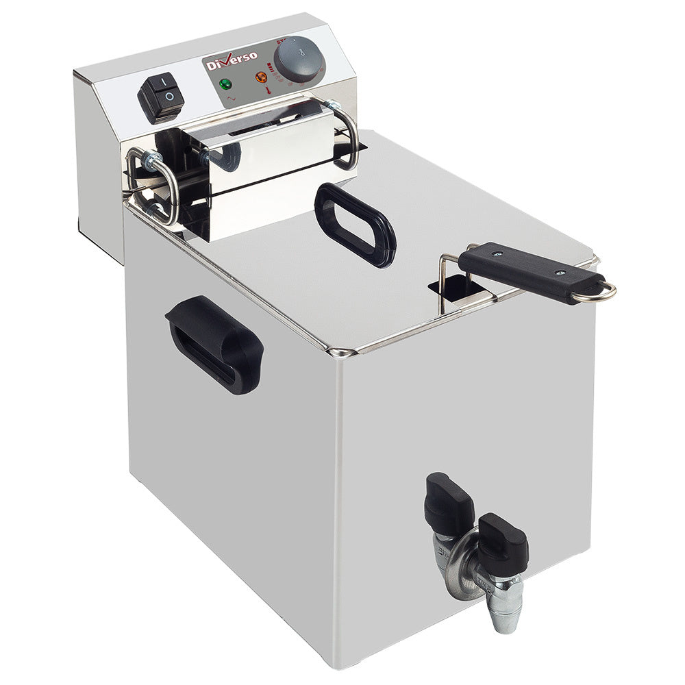 Diverso WR-EF10-S1 Electric table top fryer 10 liters + tap