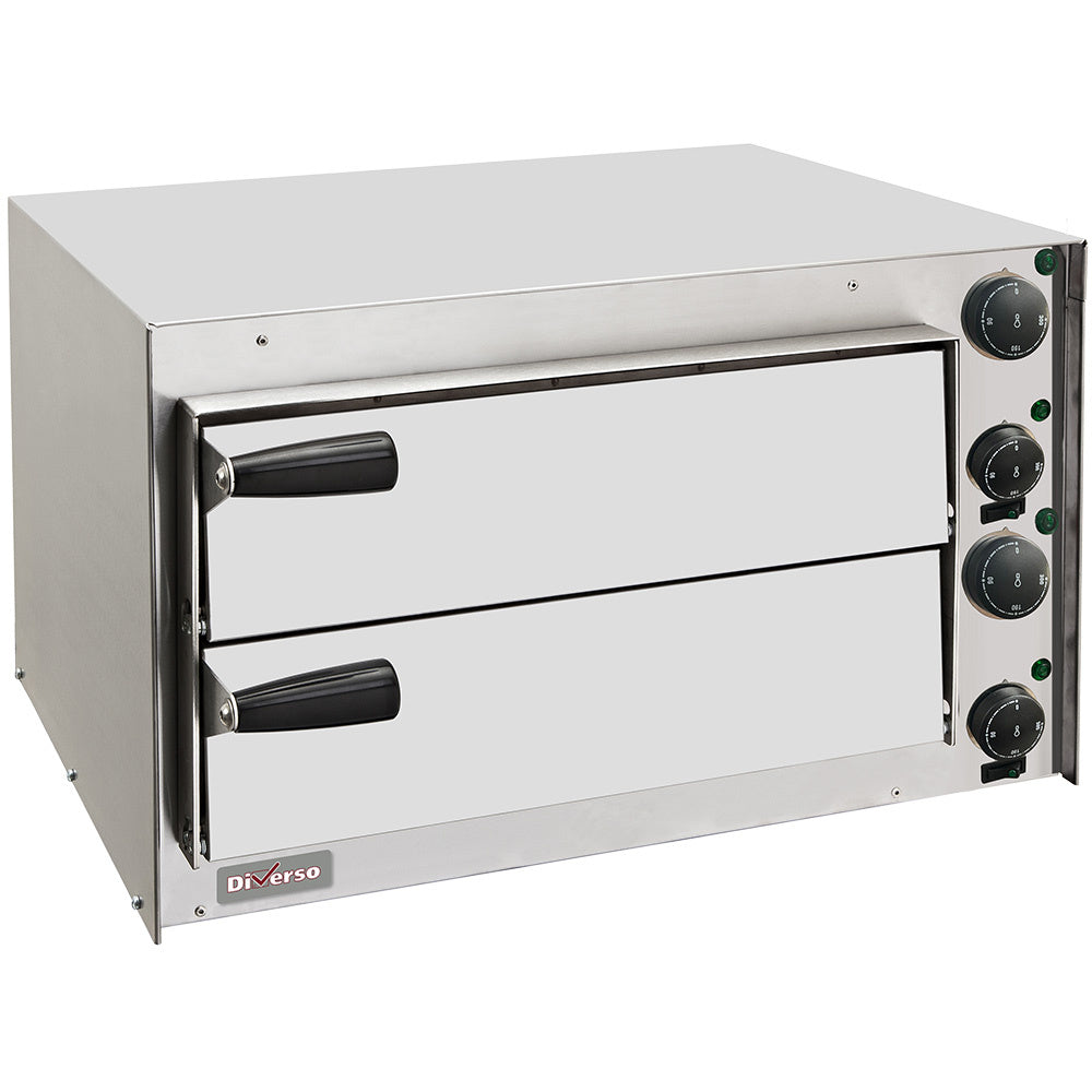 Diverso WR-PZ35-PX Pizza oven 350 mm, double chamber