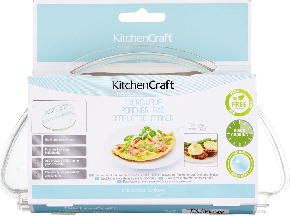 KitchenCraft Microwave Egg Poacher & Omelette Maker