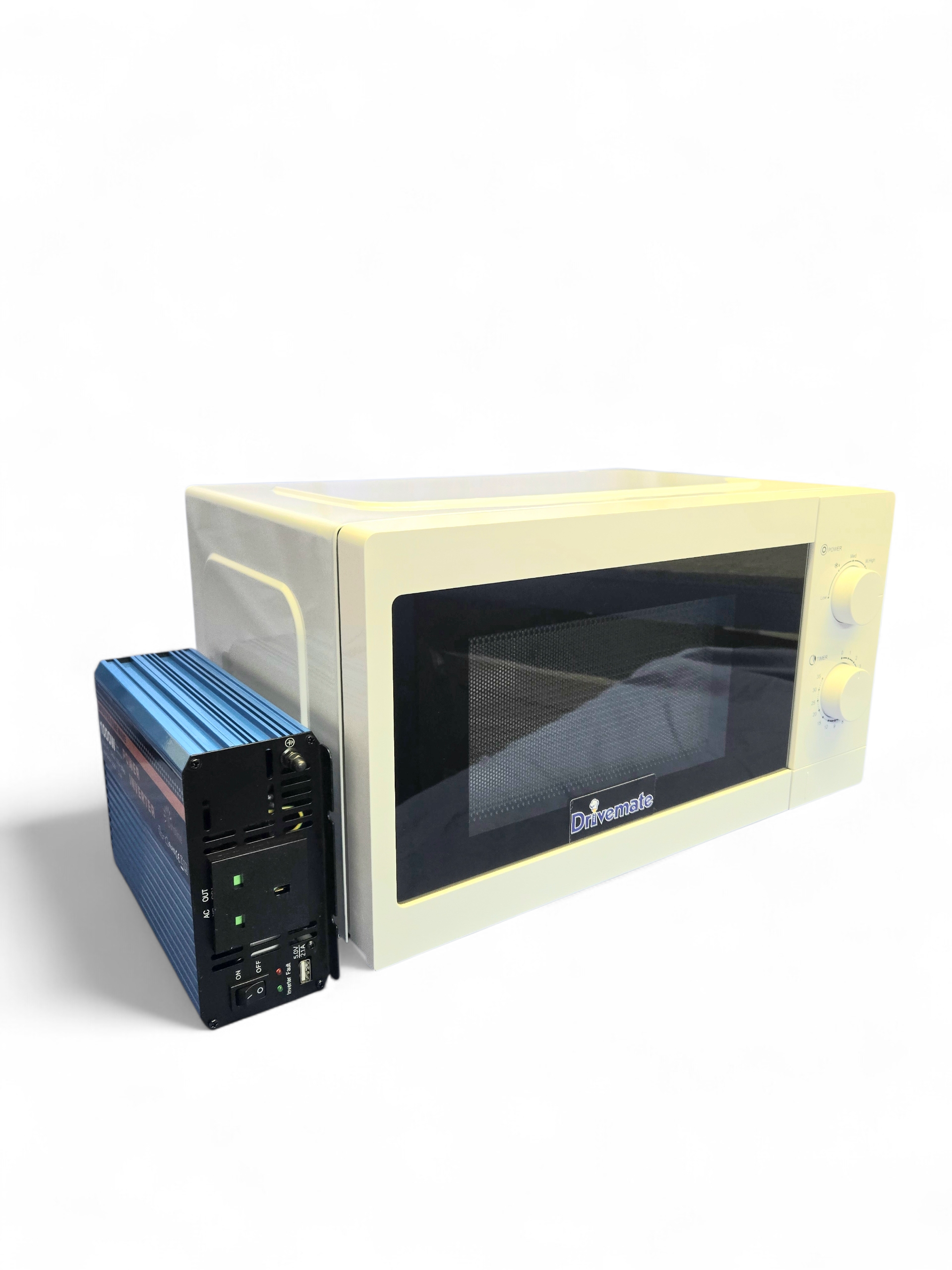 320 watt low power microwave oven and 12 Volt Inverter package