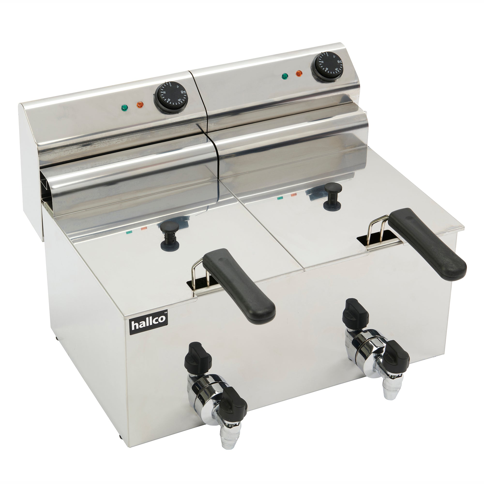 Hallco Counter top plug in (2 x 6 Litre) Fryer with taps MDF88T