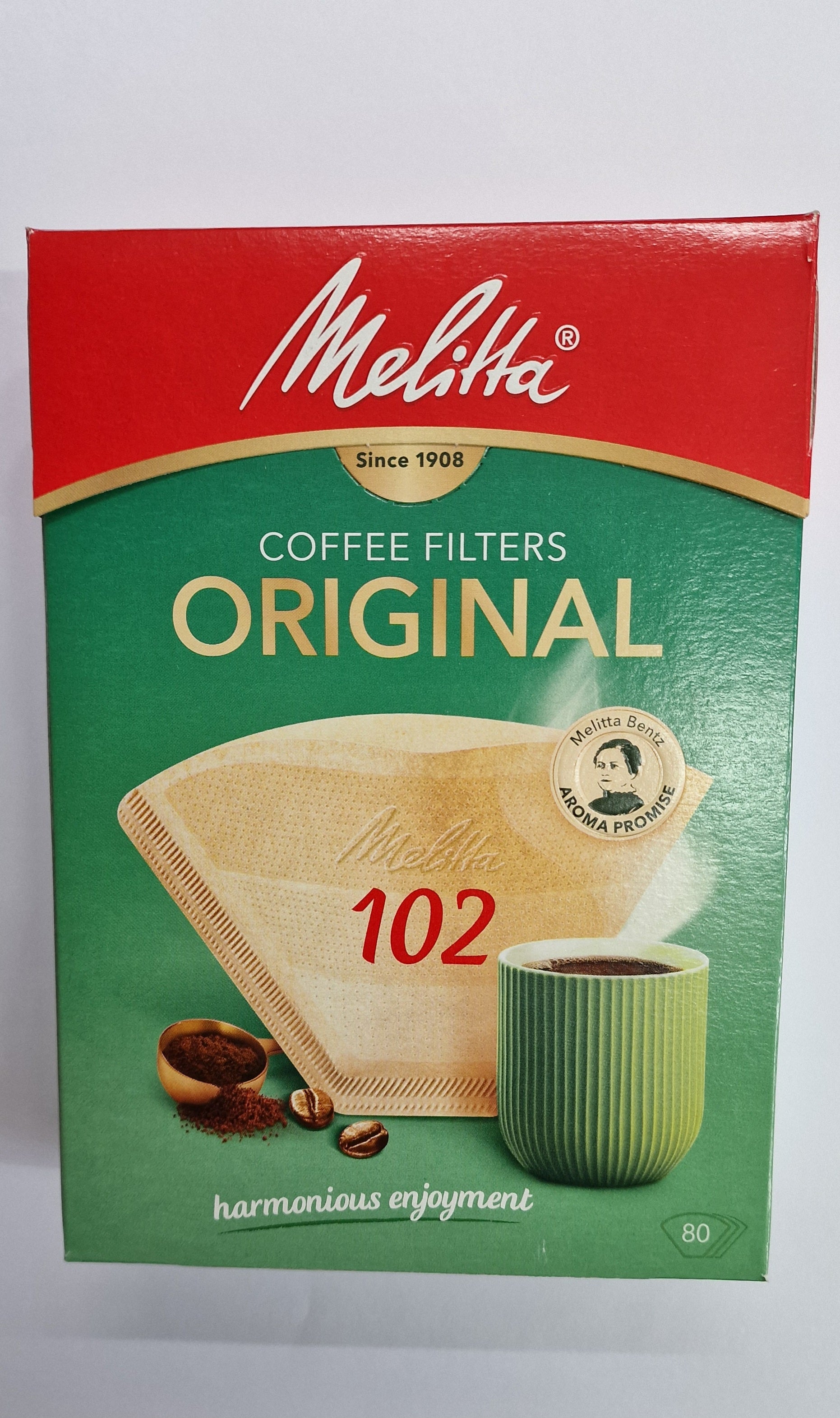 Melitta Paper coffee filters pack of 80 MEL0100762  1x2 or 102