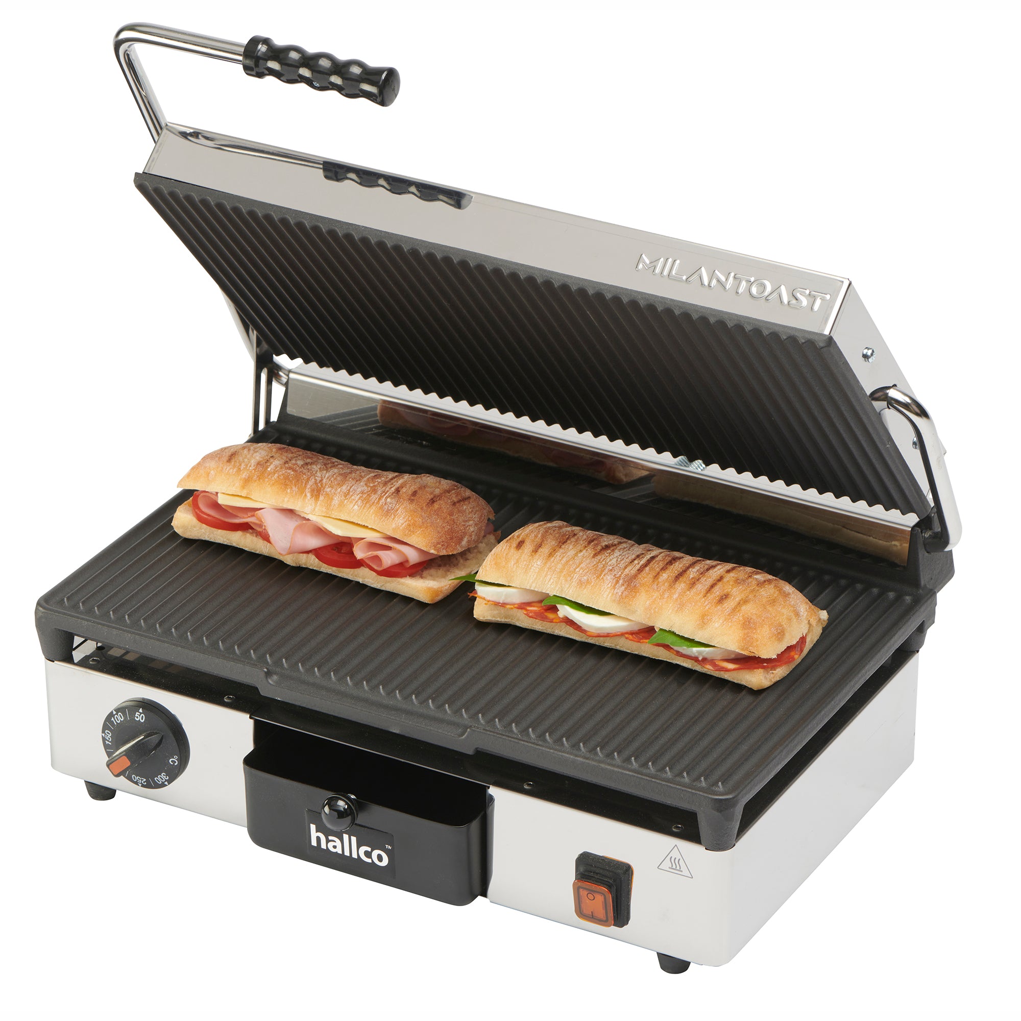 Hallco MEMT16030XNS Panini/Contact Grill - Large, single grill