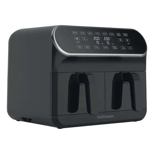 Statesman 8 Litre Dual Zone Digital Air Fryer Black SKAF08017BK