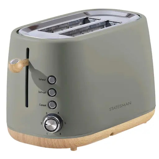 Statesman  2 Slice Scandi Toaster Green SKT05090GR