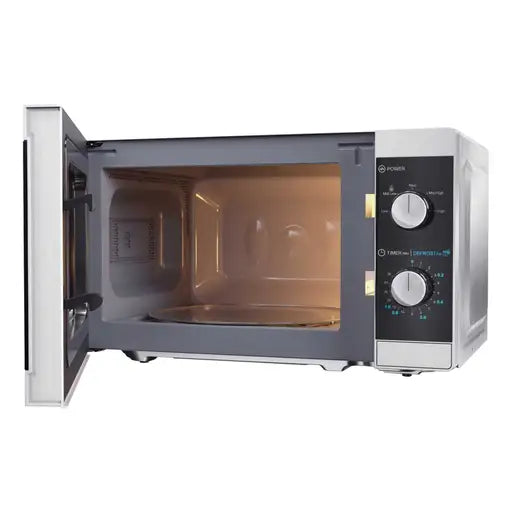 Sharp YC-MS01U-S Compact 20 Litre 800W Manual control Microwave, 5 power levels, defrost function, LED cavity light - Silver