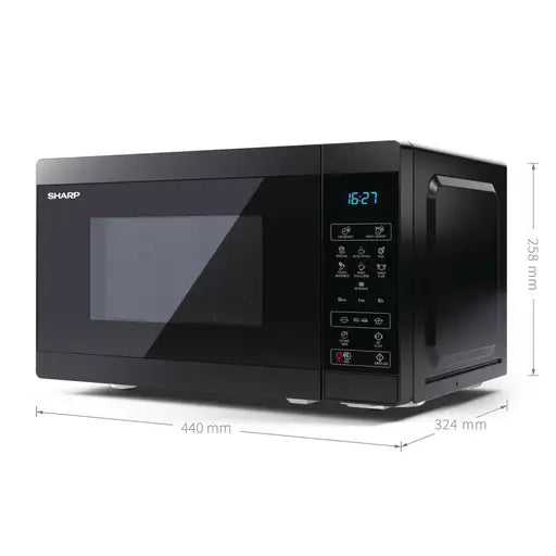 Sharp YC-MS02U-B 20L 800w Solo Digital Microwave Black