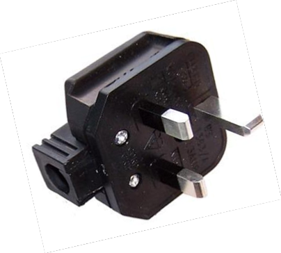 Universal 13A heavy duty black moulded plug